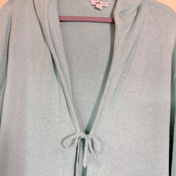 J. Jill Pure Jill Light Blue Hooded Cardigan, 4X, Cotton Cashmere - Picture 3 of 10